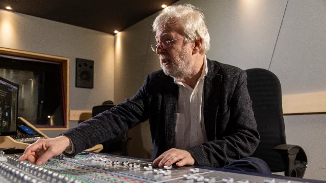 Jon Dwight at a mixing console