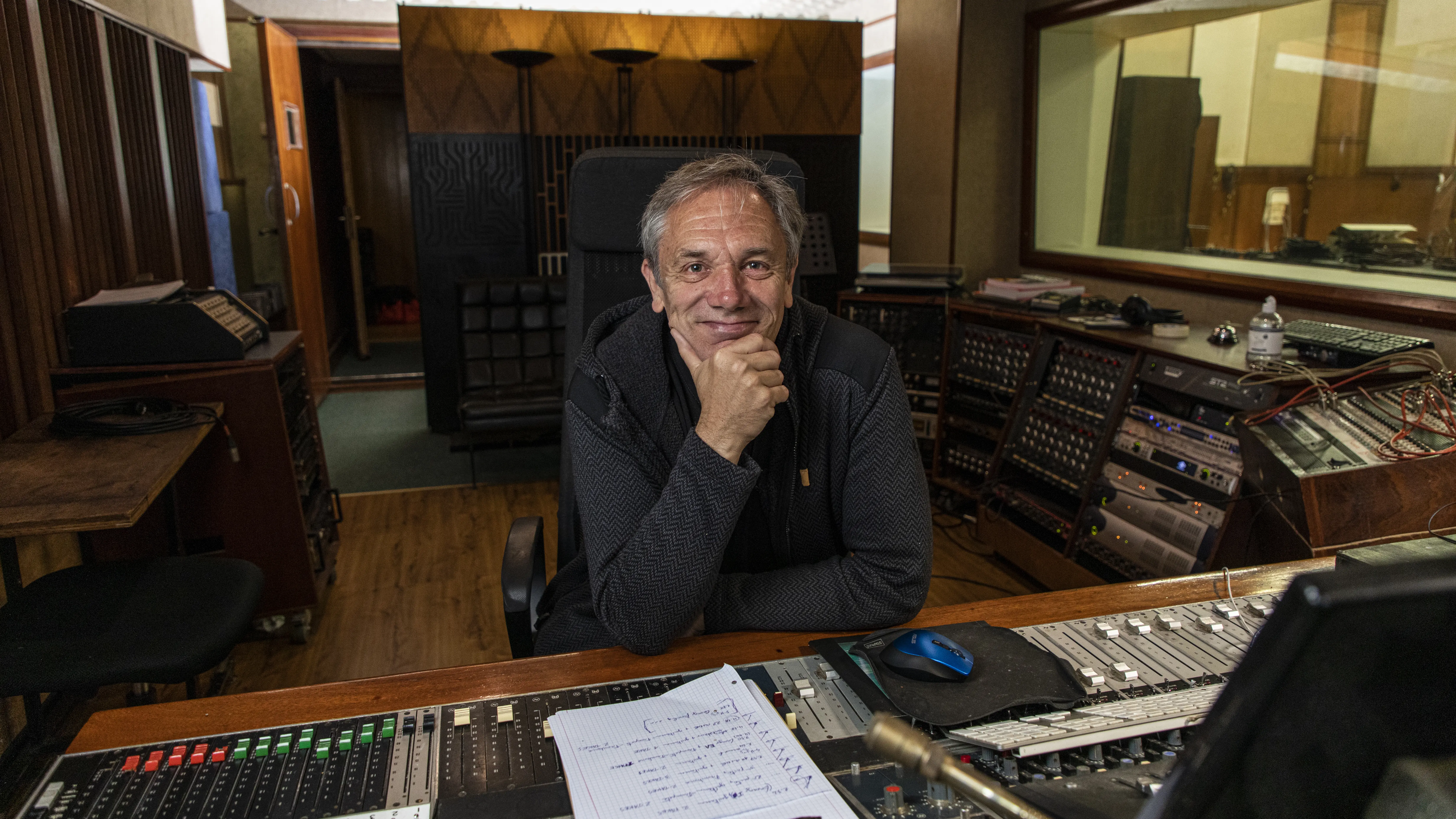 Martin Linus at a mixing console