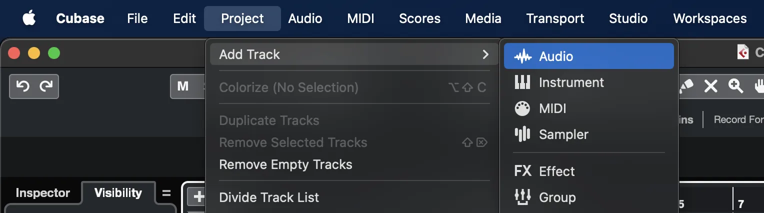 1. Create a folder for the Cubase/Nuendo session