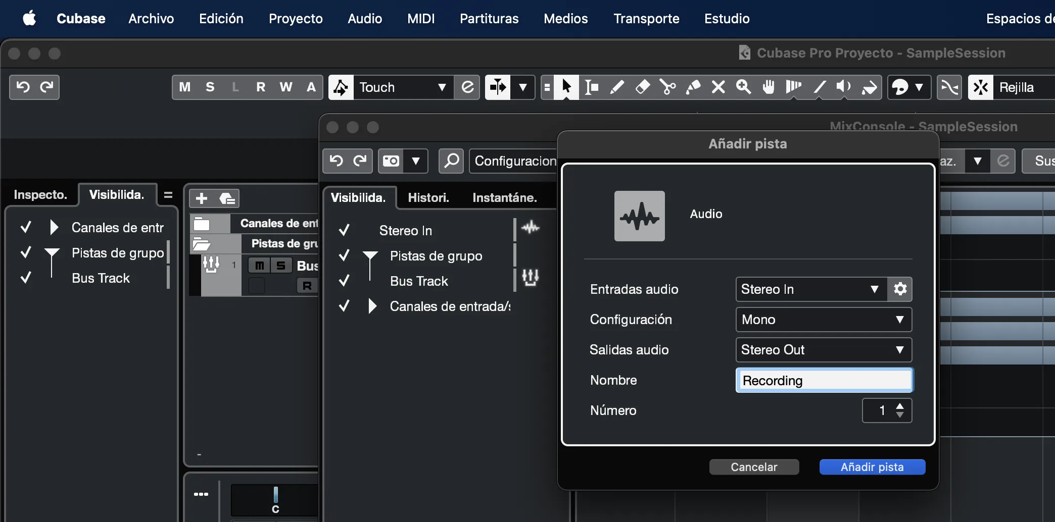 1. Crea una carpeta en Cubase/Nuendo para la sesión