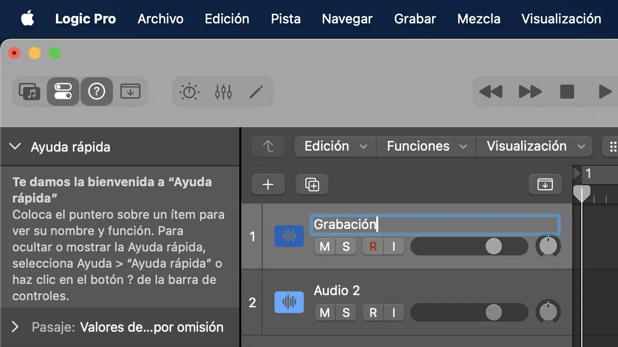 1. Crea una carpeta para la sesión de Logic Pro