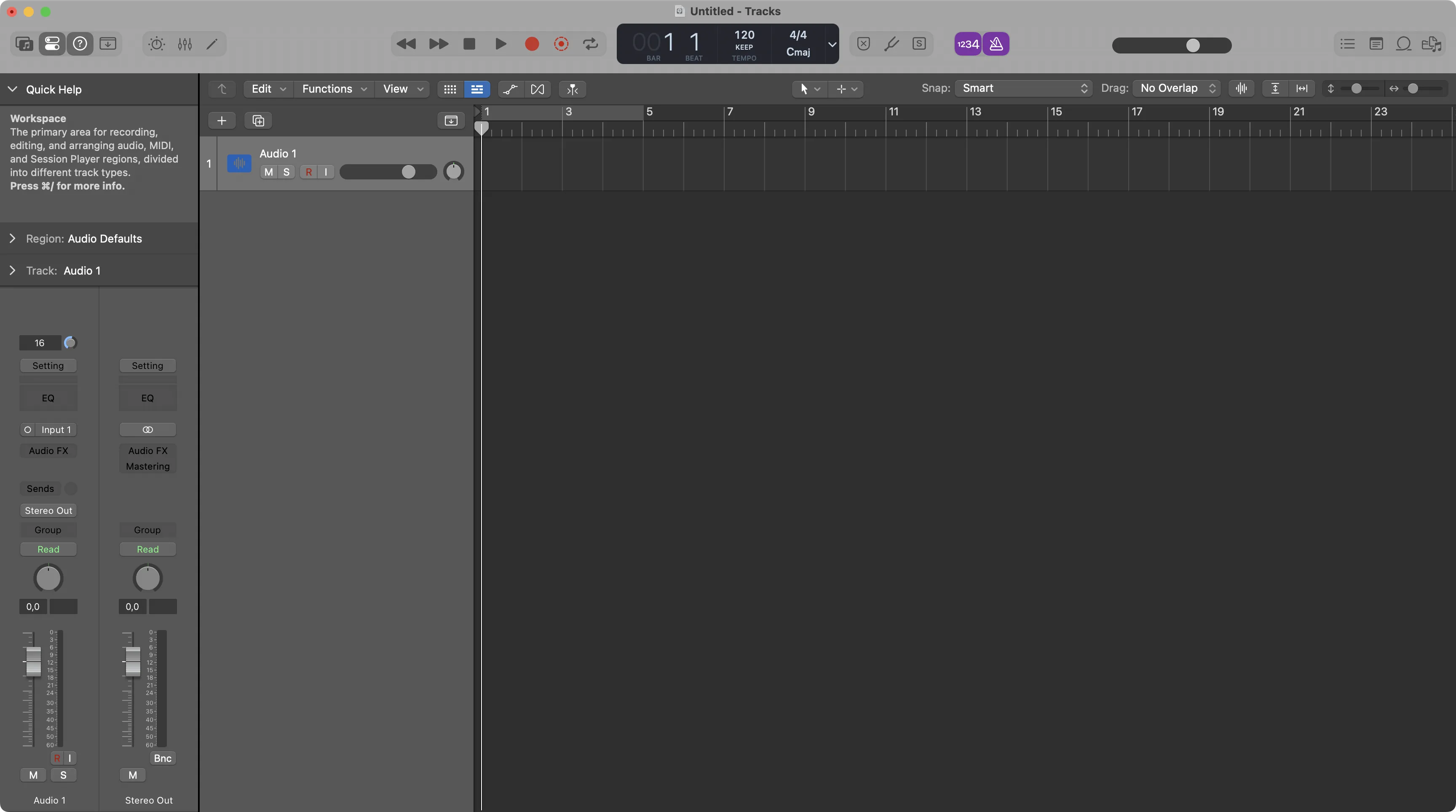 1. Create a folder for the Logic Pro session