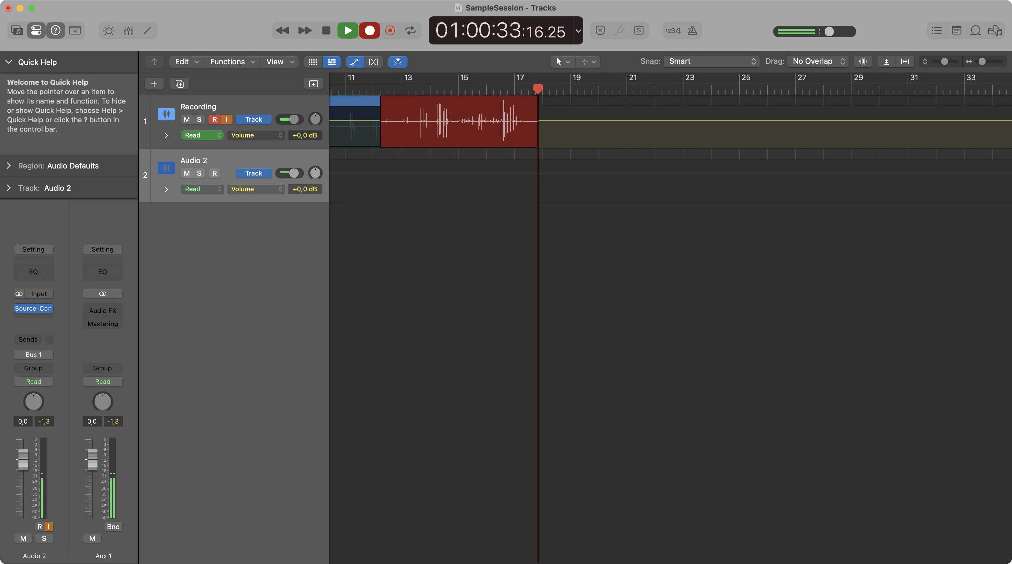 1. Create a folder for the Logic Pro session