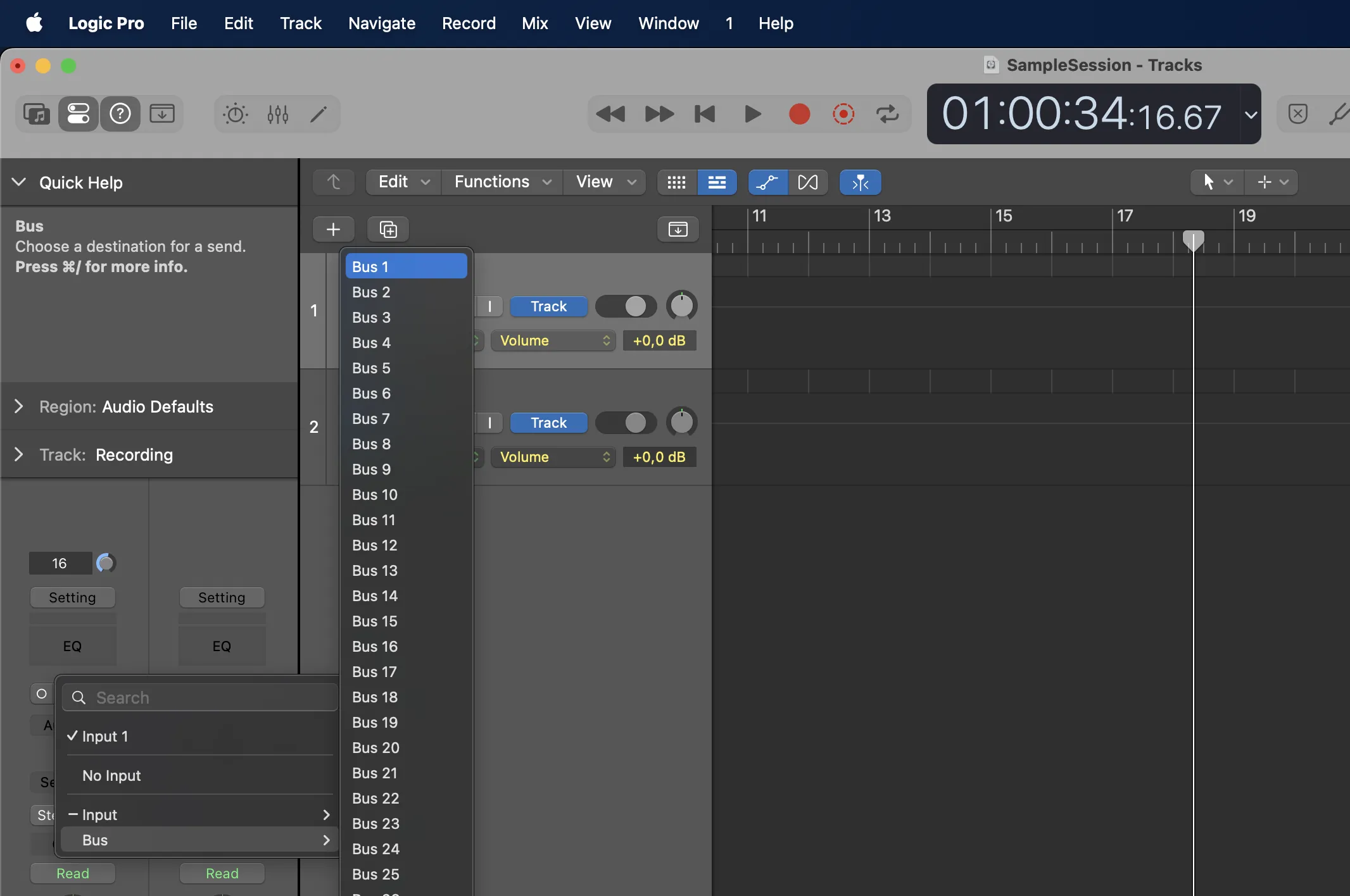 1. Create a folder for the Logic Pro session
