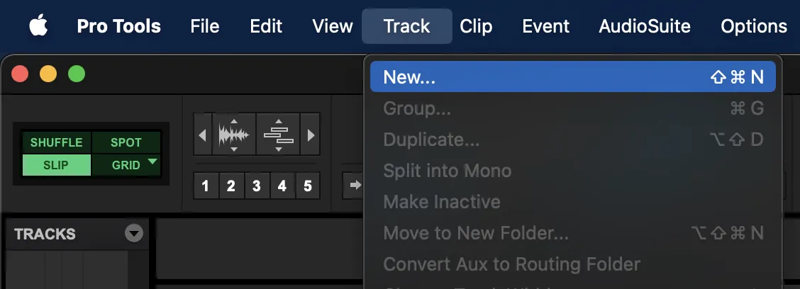1. Create a folder for the Pro Tools session