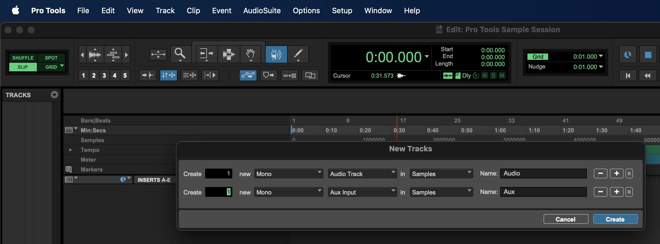 1. Create a folder for the Pro Tools session