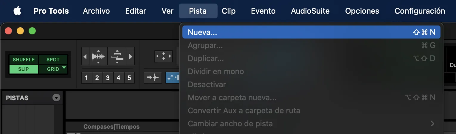 1. Crea una carpeta para la sesión de Pro Tools