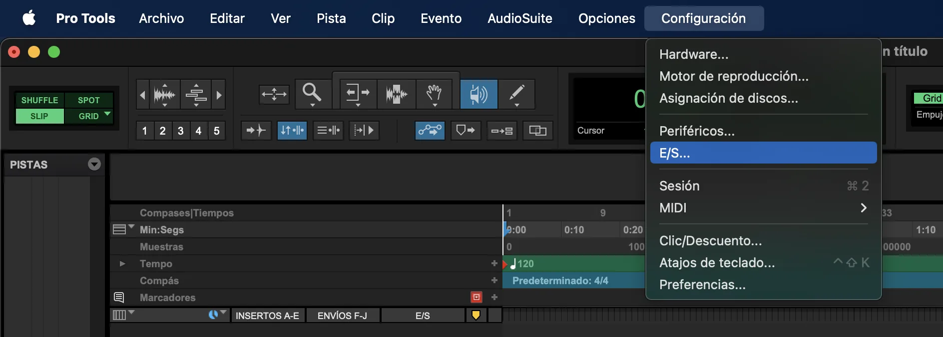1. Crea una carpeta para la sesión de Pro Tools