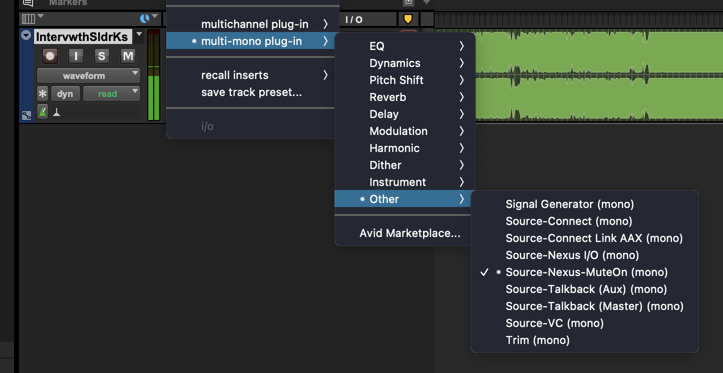 Pt sourcenexusmuteon plugin