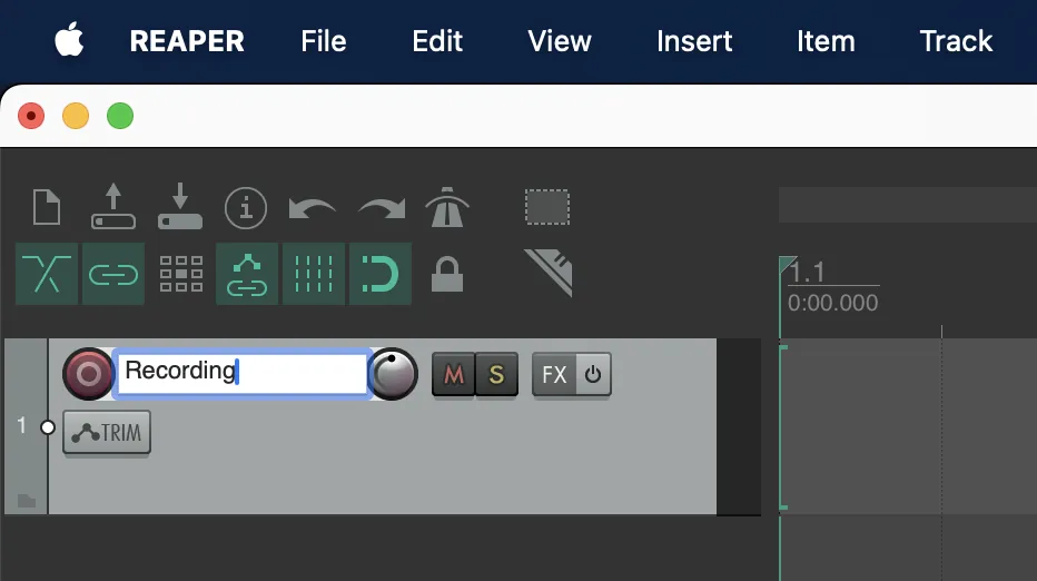 1. Create a folder for the Reaper session