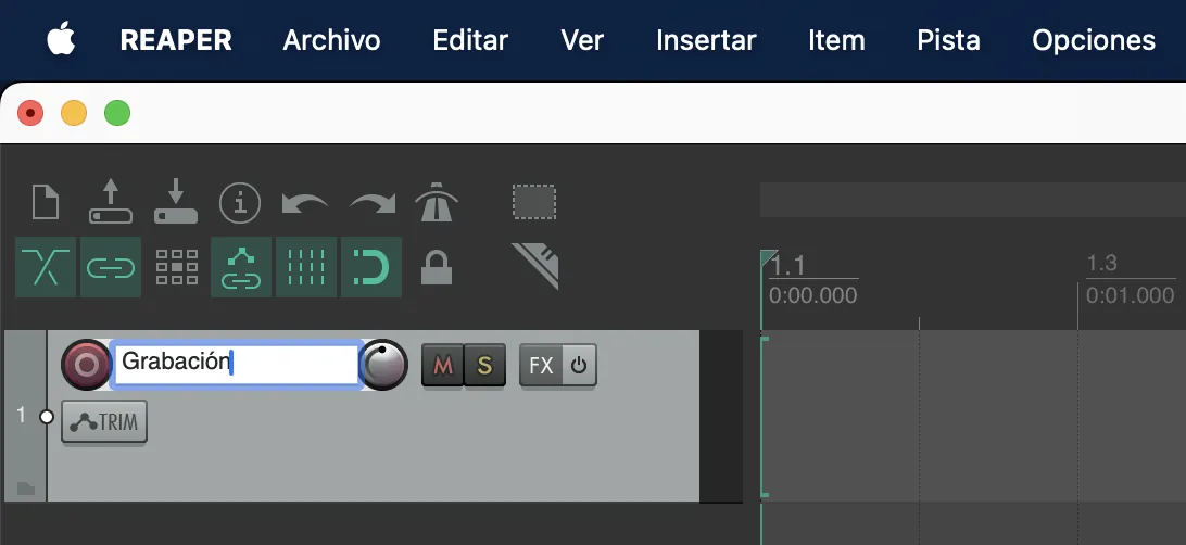 1. Crea una carpeta para la sesión de Reaper