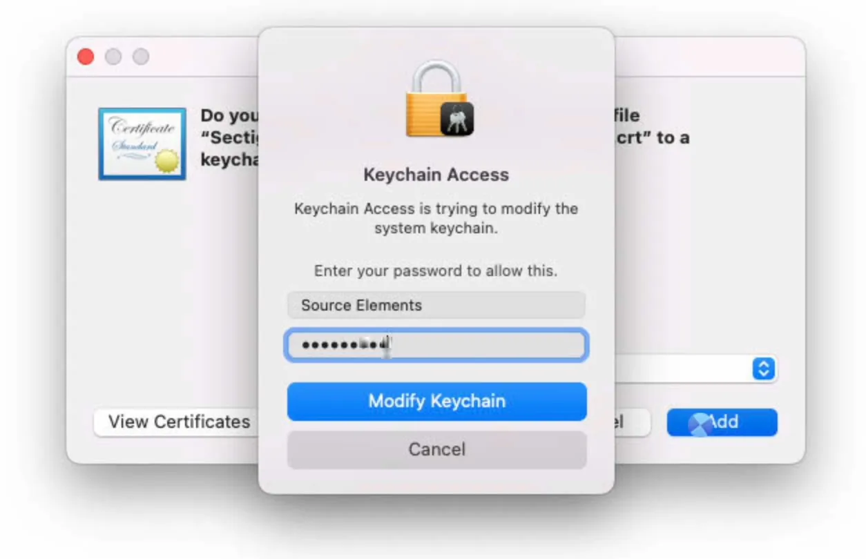 Addcertificateskeychainconfirmation