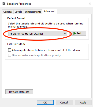 A Windows no le gusta compartir controladores de audio entre programas