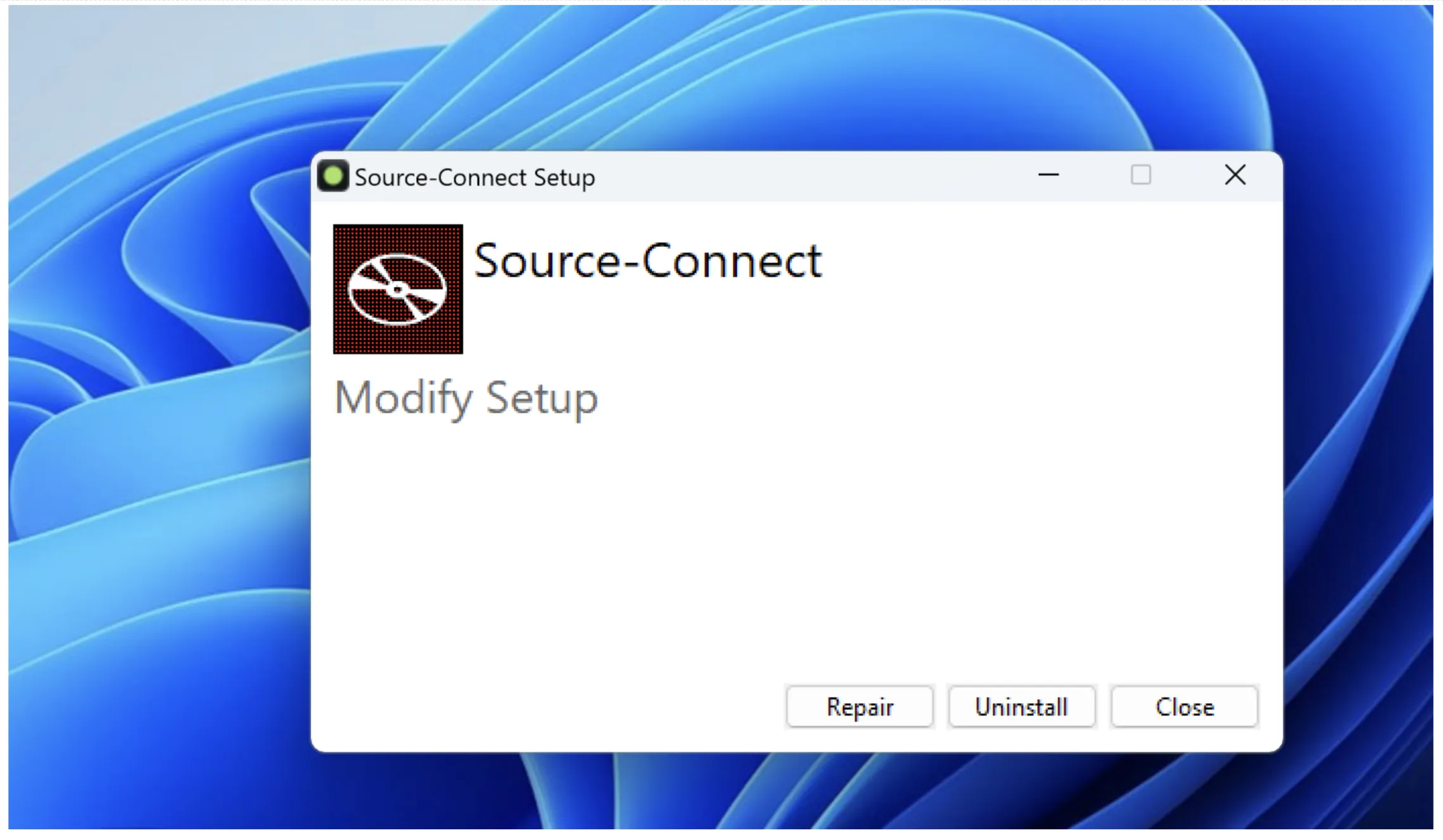 Uninstalling Source-Connect on Windows