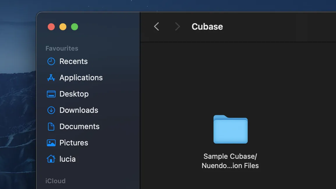 1. Create a folder for the Cubase/Nuendo session