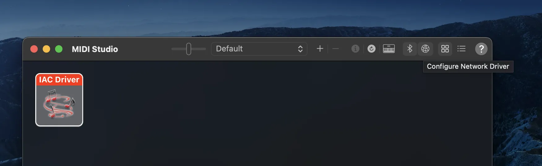 En macOS: controlador IAC
