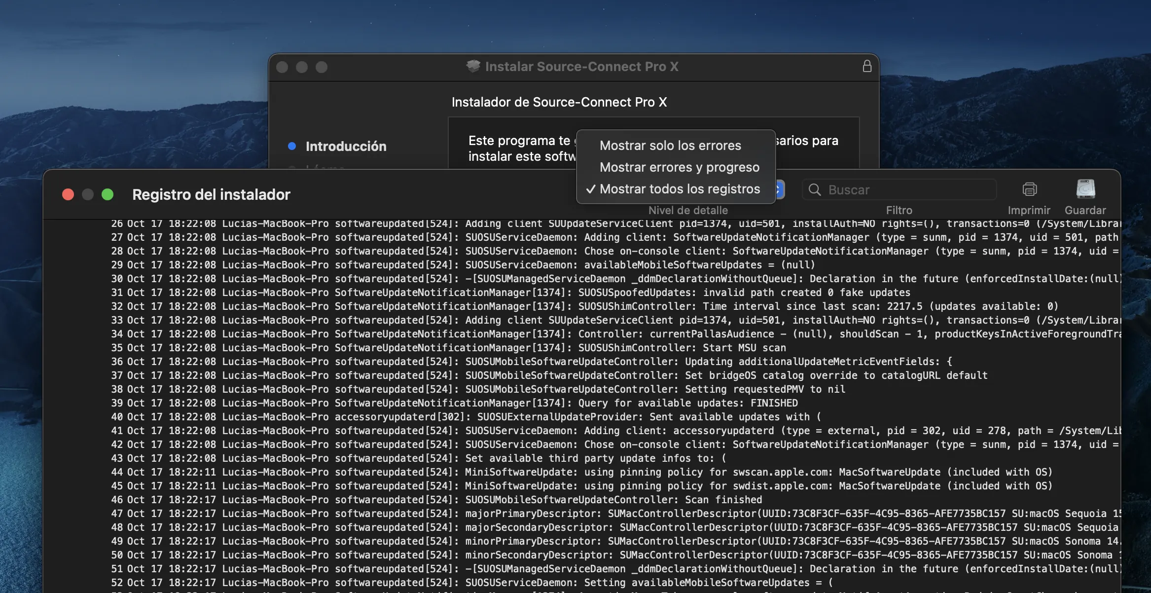 Cómo obtener logs cuando el instalador se cierra inesperadamente