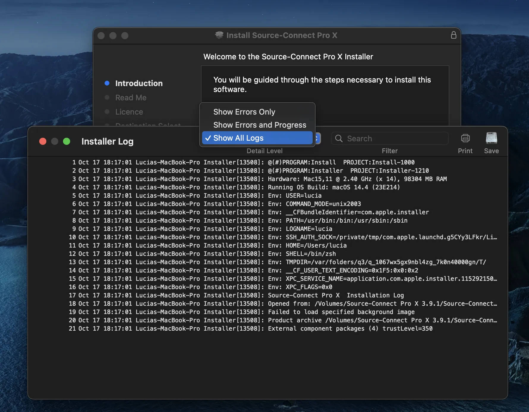 How to get logs when installer quits or crashes