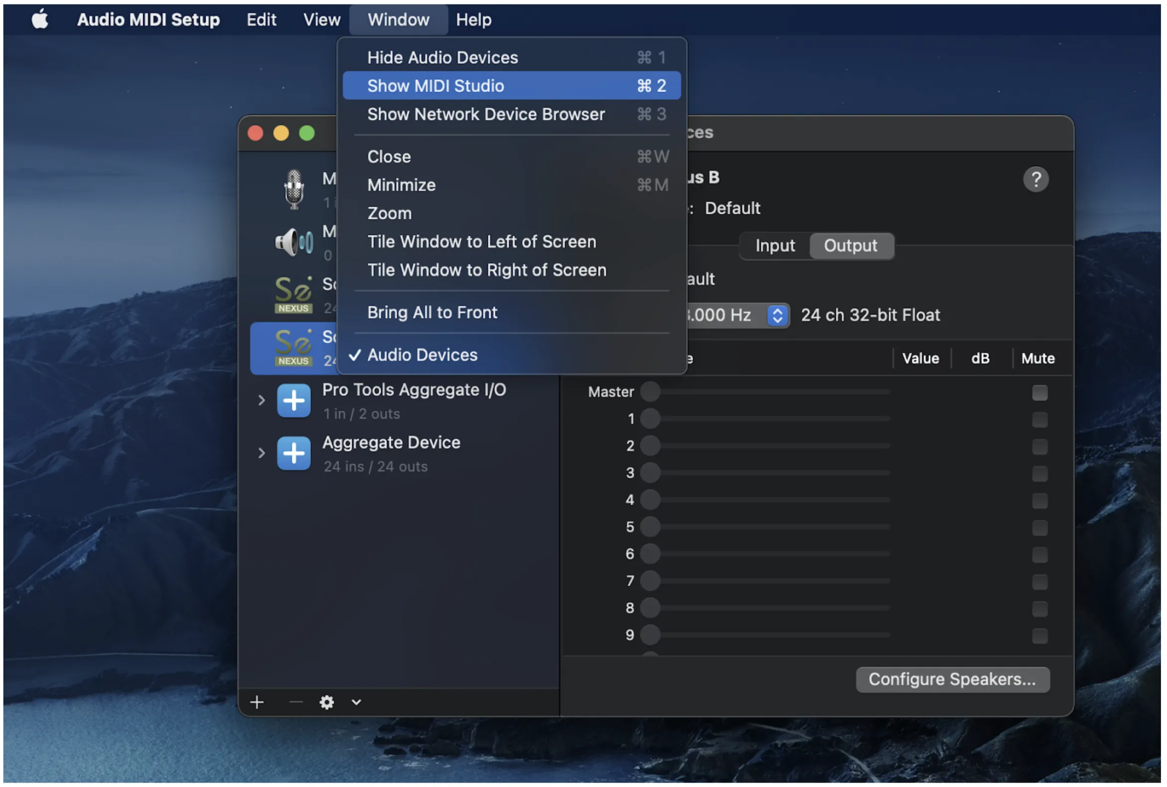 En macOS: controlador IAC