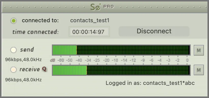 Session properties for Source-Connect Standard