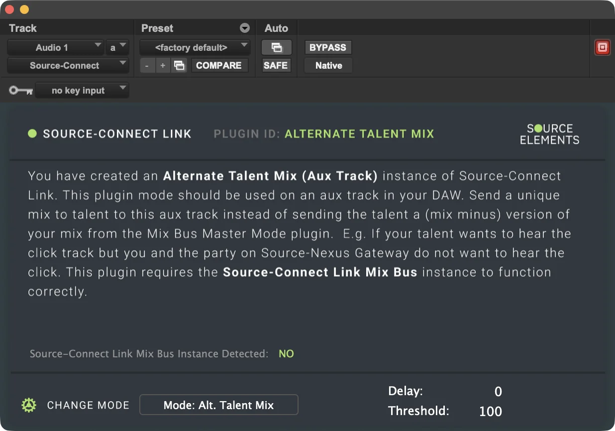 Alternate Talent Mix Mode