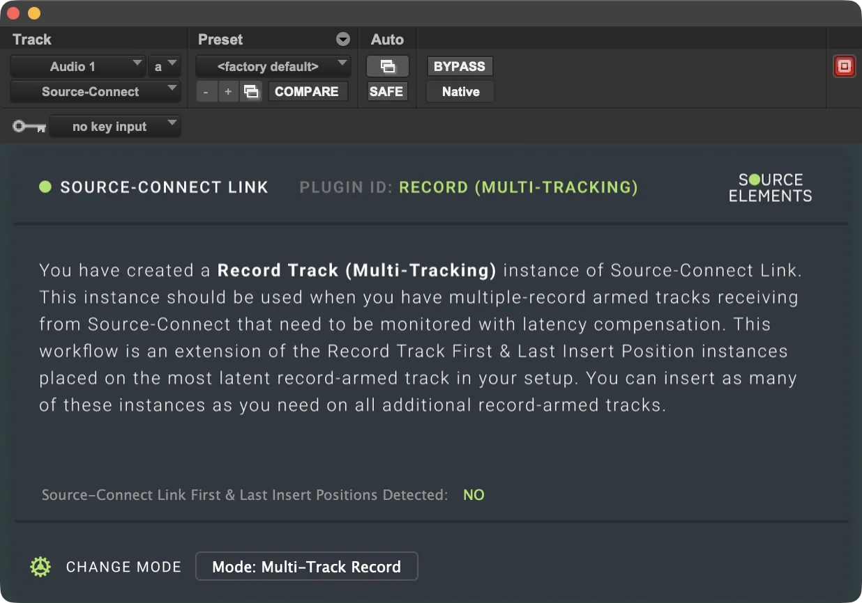 Multi-Track Record Mode