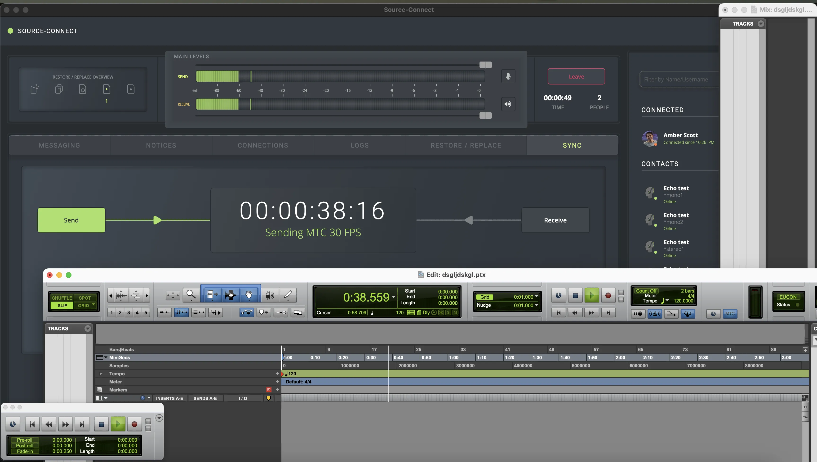 Important Note on Pro Tools Synchronization: