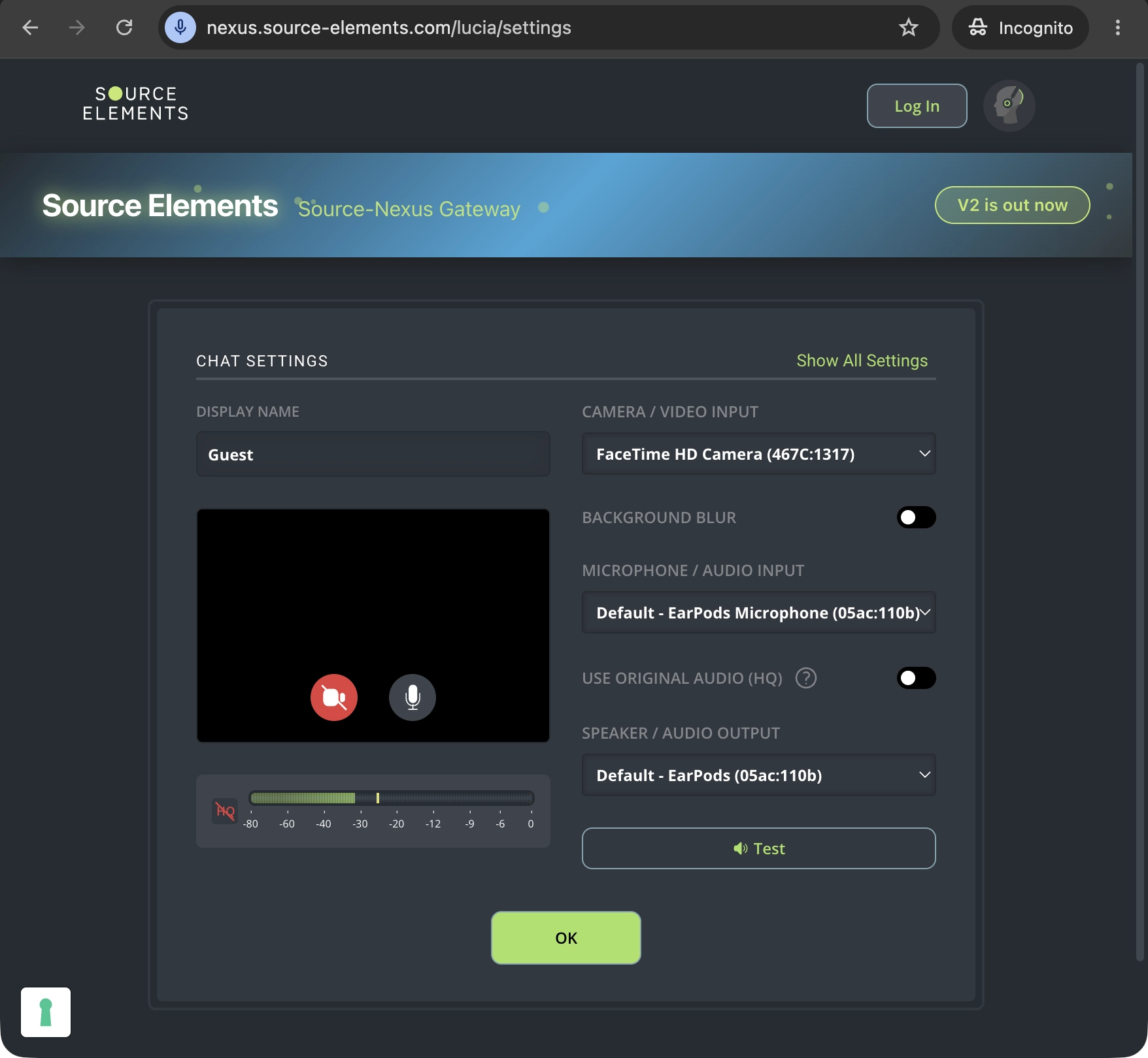 Source-Nexus Gateway - Host Settings
