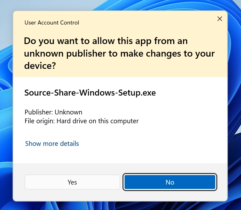 Sourceshare allowapp