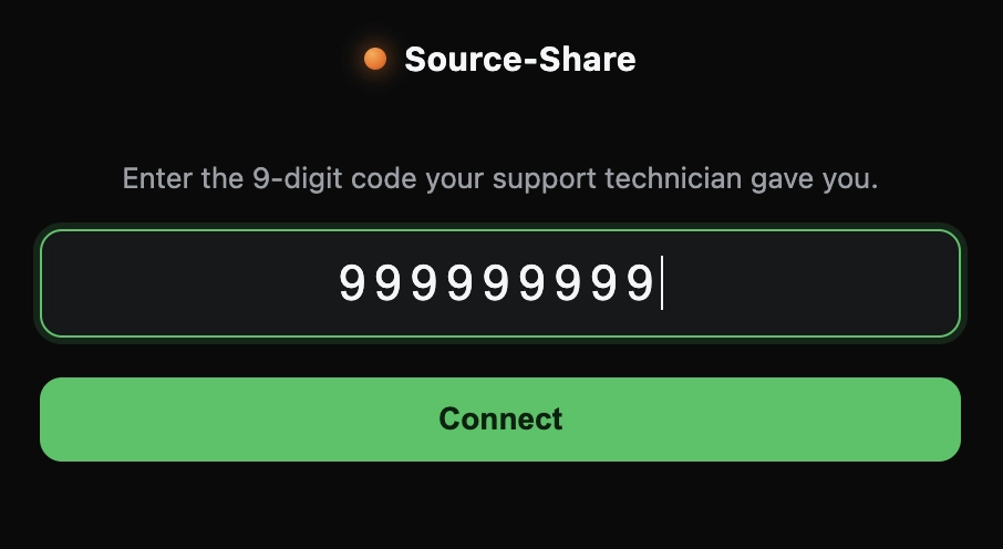 Sourceshare entercodeconnect