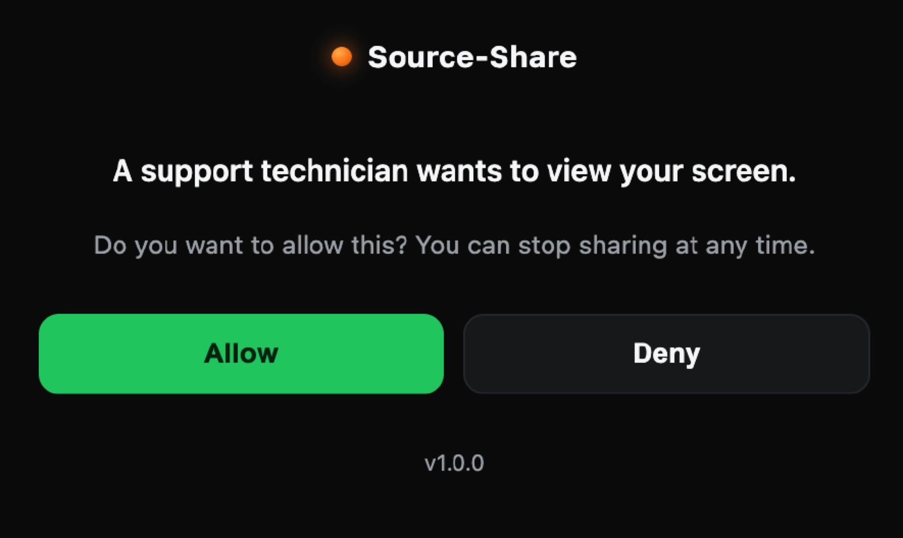 Sourceshare screenconsent